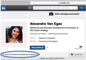 Linkedin custom url location